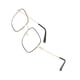 thumbnail image 1 of Qarigey Lentes antiazules Gafas para miopía Gafas cuadradas transparentes Gafas graduadas Suministros de oficina Grado de marco de oro negro Type3 NO3, 1 of 6