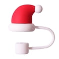 thumbnail image 1 of Tapas Paja Navideñas PVC 10 Mm para 30/40 Oz (sombrero), 1 of 3