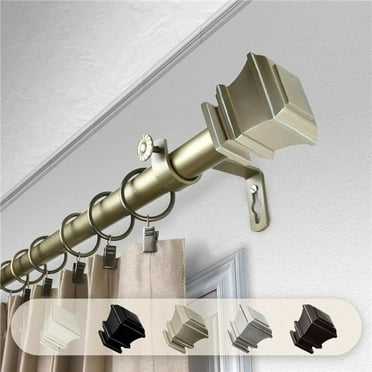 Central Design 100-77-1603 1 in. Dia. Michel Curtain Rod, Light Gold - 160-240 in.