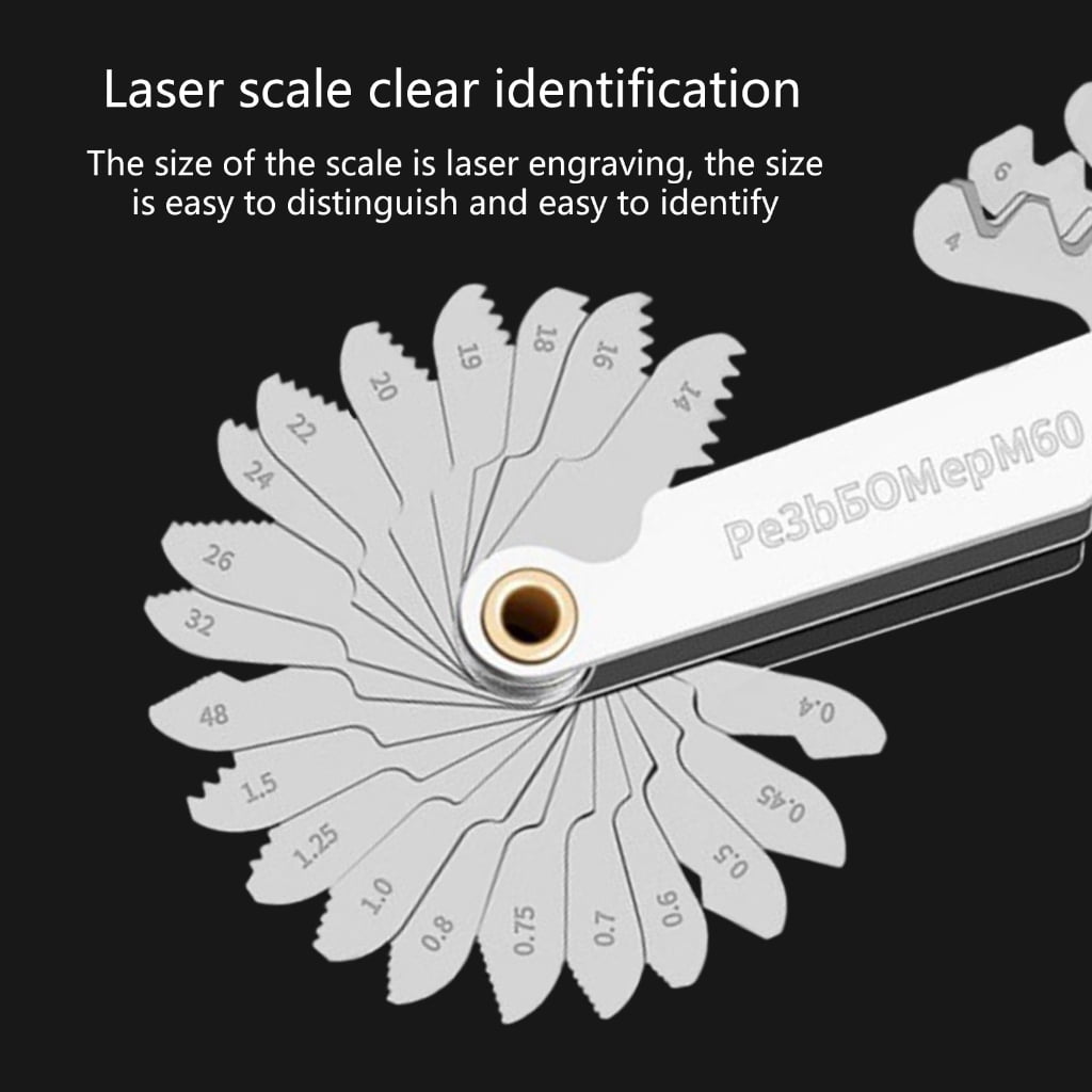 ROCKROK Industrial Screw Gauge Set 40Pieces Measurements For Professional Applications