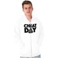 thumbnail image 5 of Cheat Day Pizza Fitness Food Craving Zip Up Hoodie Men's Women's Brisco Brands X, 5 of 6