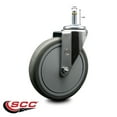 thumbnail image 2 of 6 Inch Gray Polyurethane Wheel Swivel 7/16 Inch Grip Ring Stem Caster SCC, 2 of 2