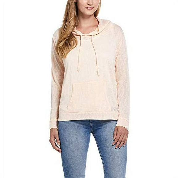 Weatherproof Vintage Ladies Slub Hoody Pink Medium