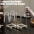 thumbnail image 2 of Homelife Retractable Cup Holder Rack Plastic Non-slip Bottom Mug Tree Stand for Draining Glass And Sports Bottles 7 Seat Brackets Foldable Design Space-saving Organizer for Kitchen, 2 of 11