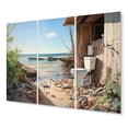 thumbnail image 2 of Designart "Toilet Coastal Bathroom Escape II" Bath & Laundry Metal Wall Art Set, 2 of 5
