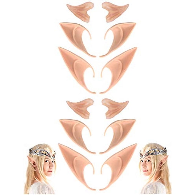 Orejas de Elfo de Hada de Cosplay Accesorios de Disfraz para Halloween y Navidad 6 Pares CEDAR BRIGHT