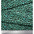 thumbnail image 3 of Soimoi Green Cotton Poplin Fabric Leopard Animal Skin Printed Craft Fabric by the Yard 58 Inch Wide, 3 of 3