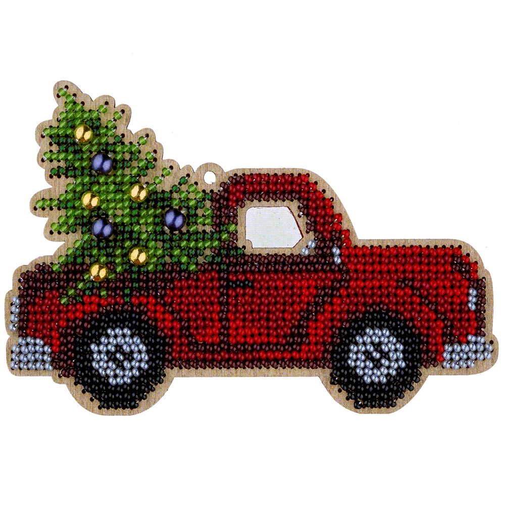Bead embroidery kit on wood FLK-382