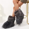 thumbnail image 5 of Stylish Winter Boots for Women, Faux Fur Mid-Calf Snow Booties, 5 of 5