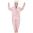 thumbnail image 2 of Onesies-Pijama de franela con capucha para niña, mono cálido con cremallera, ropa de casa de manga larga, traje de Navidad, 2 of 4