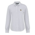 thumbnail image 2 of Women's Cutter & Buck White Minnesota Vikings  Advantage Eco Soft Pique Tri-Blend Long Sleeve Button-Up Shirt, 2 of 3