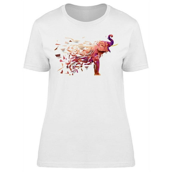 Elephant Low Poly T-Shirt Women -Image by Shutterstock, Female 3X-Large