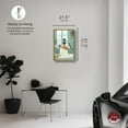 thumbnail image 5 of Relaxing Bath with Kitty Canvas Trendy Bathroom Art by Notoriart, Gold Frame, 20" x 30", 5 of 7