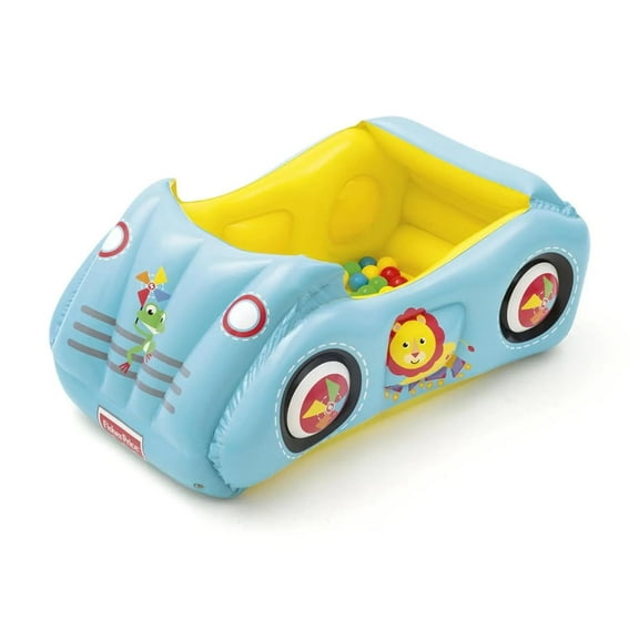 Fisher Price 47 x 31 x 20 Inch Kids Toddler Inflatable Race Car Ball Pit Toy