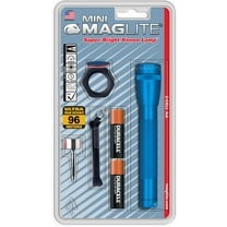 Mini Maglite AA Flashlights, 2 AA, Blue, Combo