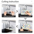 thumbnail image 5 of Yayeee Faucet Mat for Kitchen Sink 14.7" Diatomite Long Splash Guard Pad, Blue Wildflower Pattern, 5 of 7