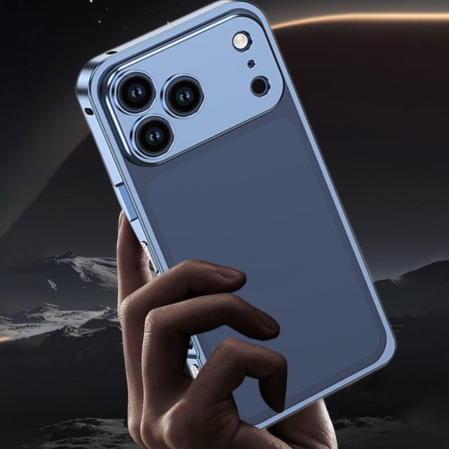 Klonfd Case Ultra Thin Metal Frame Heat Dissipation Cas E With Lens Protector For I 17/air/ Pro/ ProMax