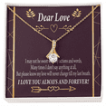 thumbnail image 2 of To My Girlfriend My Love Alluring Ribbon Necklace Message Card, 2 of 20