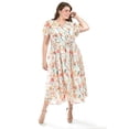 thumbnail image 1 of Vestido midi con estampado floral Roman Fashion /Tallas Extras, 3833 (Naranja) naranja 42, 1 of 6