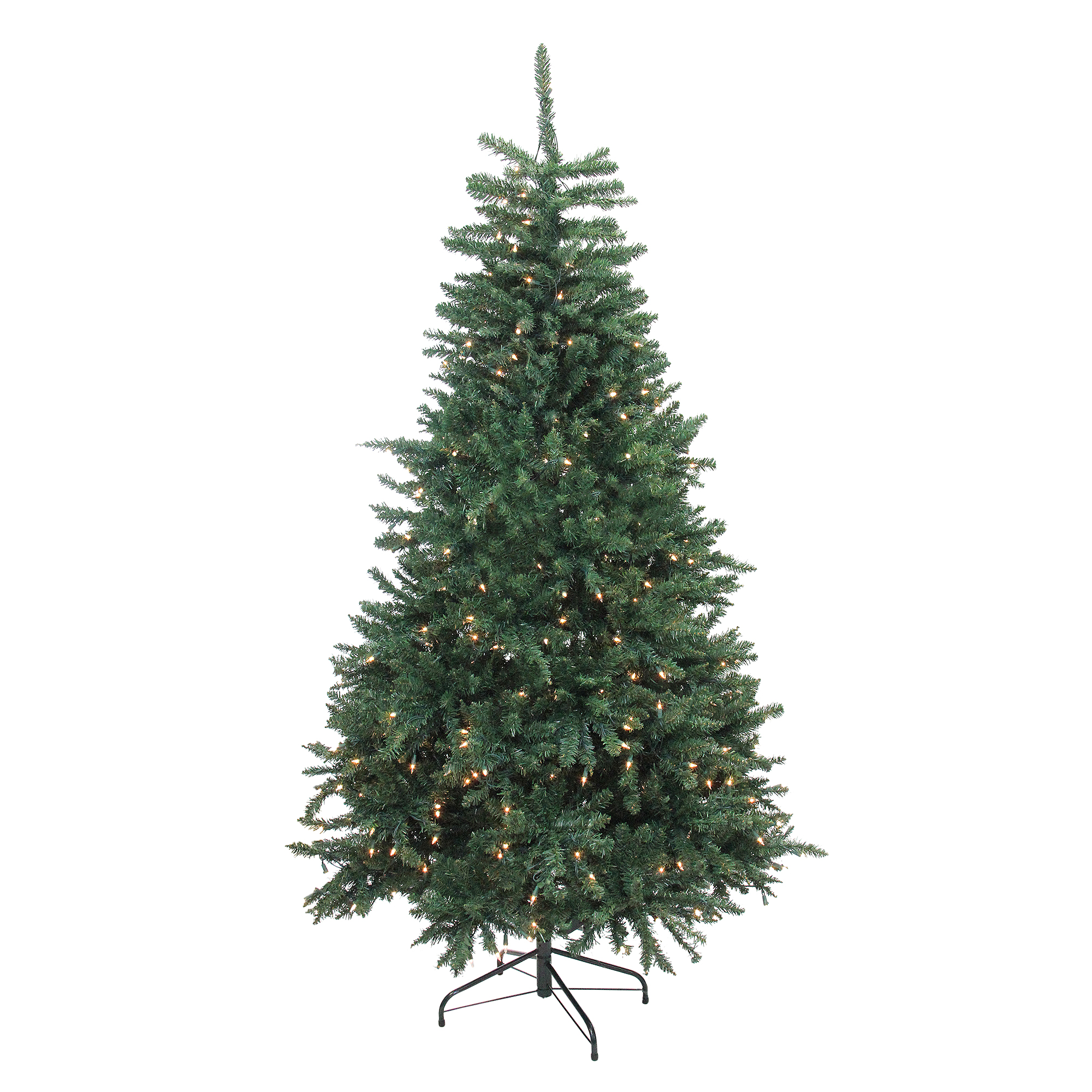 6.5' PreLit Full Artificial Northern Pine Christmas Tree Clear