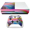 MightySkins MIXBONES-Rainbow Waves Skin Decal Wrap for Microsoft Xbox One S - Rainbow Waves