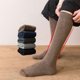 thumbnail image 3 of 2x calcetines hasta de tamaño libre para hombres, tubo alto de grueso y cálido, calcetín suave informal para deportes unisex - marrón Sunnimix Calcetines largos hasta la rodilla para hombre, 3 of 8