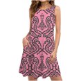 thumbnail image 1 of Mefallenssiah Robes d'Été pour Femmes Plage Florale T-Shirt Robe Décontractée Poches Boho Robe Débardeur, 1 of 5
