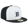 thumbnail image 3 of Men's New Era White/Navy Detroit Tigers Repeat 59FIFTY Fitted Hat, 3 of 5