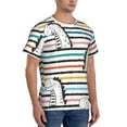 thumbnail image 2 of Vsdgher Cartoon Dinosaurs Print Men's Dry Fit Mesh Athletic Shirts Moisture Wicking Tennis T-Shirt Tops, 2 of 9