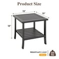 thumbnail image 2 of May in color Outdoor Coffee Table, Water-Resistant Metal Patio Coffee Table, Modern Rectangular Outdoor Coffee Tables for Deck Garden Poolside, Black, 2 of 10