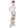 thumbnail image 3 of FORMRS Kids Pajama Pants with Pockets Size 6-8Y Boys Lounge Sleep Bottoms, Plaid Deer, 3 of 8