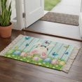 thumbnail image 2 of Area Rug with Tassels 2' x 3', Easter Egg Bunny Tail Butterfly Flower Kitchen Runner Rug for Hallway Bedroom Throw Rugs, Spring Green Leaf Soft Door Mat for Bathroom Entrance Living Room, 2 of 9