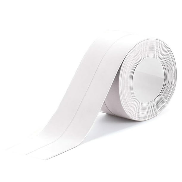 Cinta de Calafateo Autoadhesiva, Impermeable, para Baño, para Suelos, Azulejos, Papel Tapiz, Inodoro, Bañera y Ducha.