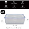 thumbnail image 2 of shiyou-LocknLock 16-Piece Plastic Divided Lunch Container Set - Removable Dividers - 4 x 34oz/1L - Airtight & Leakproof - 4-Sided Locking Lid, 2 of 4