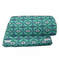 thumbnail image 4 of Guatemalan Foot Rest, Maya Vibrant Forms Triangles Colombian Pattern, Non-Slip Backing Adjustable Ergonomic Memory Foam Leg Support for Office, Sea Green Magenta, by Ambesonne, 4 of 5
