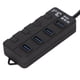 thumbnail image 5 of Suministros electrónicos, concentrador USB de 4 puertos de alta velocidad, puerto USB, concentrador de EE. UU., confiabilidad excepcional, 5 of 8