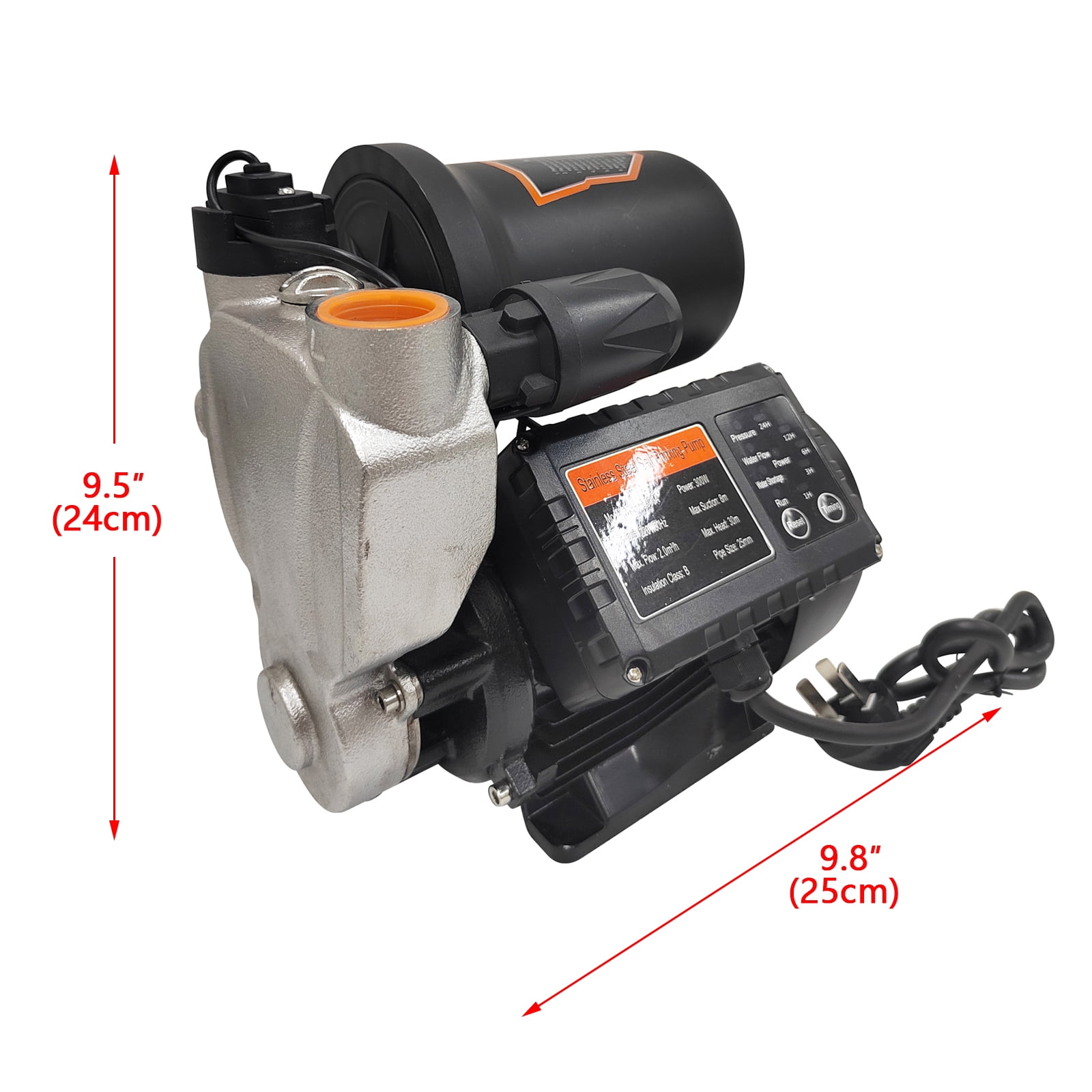 Self Priming Water Pressure Booster Pump Intelligent Control Shower Booster Pump 2.0m³/h 220V