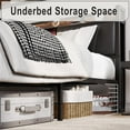 thumbnail image 6 of LIKIMIO Twin Metal Bed Frame with Storage Headboard, Retro Black, 6 of 8