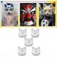 thumbnail image 4 of 5 Pcs Diy White Paper Mask Fox Cat Face Pulp Blank Hand Painted Mask Personality Design Mask For Dance Party Festival Performance White#d353639, 4 of 4