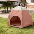 thumbnail image 4 of Hexagon Pet Tent Outdoor Camping Portable Folding Dog Cat House, Waterproof Tear-Resistant Travel Shelter, Mesh Ventilation, Lightweight Bed, 60x60x48cm, 4 of 6