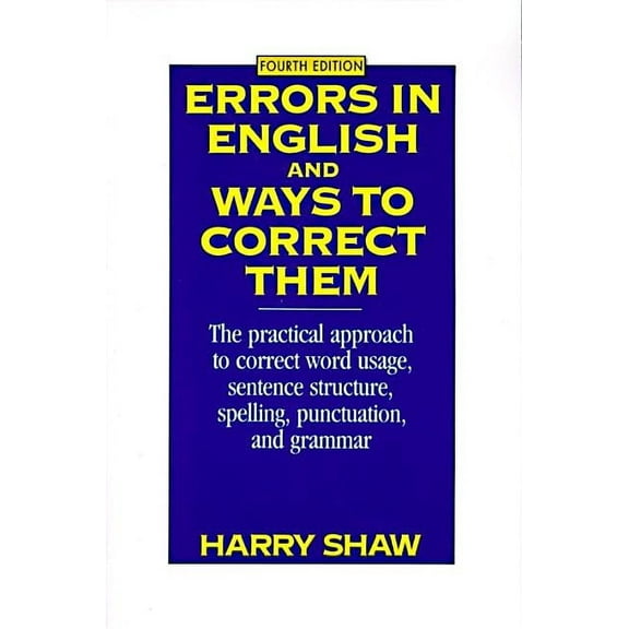 Errors in English and Ways to Correct Them, (Paperback)