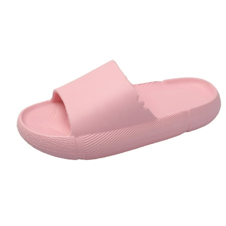 

Ykohkofe Women Quick-drying Thickened Wedge Couple Family Home Indoor Slippers Shoes Pink 7.5-8