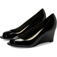 thumbnail image 6 of Nine West Canise3 Black1 Wedge Heel Slip On Rounded Peep Toe Fashion Pumps (Black, 8.5), 6 of 6