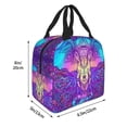 thumbnail image 2 of Yiaed Elephant in Tribal Style Print Insulated Lunch Bag Reusable Cute Tote Lunch Box, Leakproof Cooler Lunch Bags for Work Office Travel School Picnic, 2 of 5