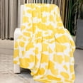 thumbnail image 5 of Cozy Twin Blanket Lemon Bright Light Yellow Bed Blanket Twin Size Warm Fuzzy Plush Fleece Blanket Yellow Decorative Blanket for Bedroom Livingroom, 5 of 6