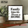 thumbnail image 5 of 1pc, Family Makes This House a Home Rustic Frame Wood Sign, Farmhouse Wall Art for Home, Kitchen, Bedroom, and Bathroom Decor, Office Decor, Perfect Housewarming Gifts 8x8 Inch, 5 of 9
