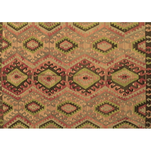 Ahgly Company Indoor Rectangle Southwestern Brown Country Area Rugs, 8' x 12'