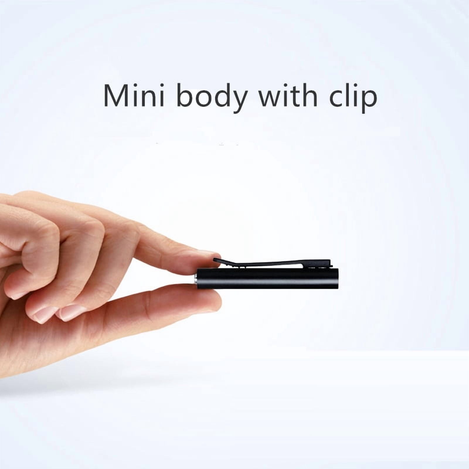 Hyundai E100 Mini Professional Dictaphone Ultra-Thin HD Child Safety Encryption Digital Voice Recorder Music Player Meeting Class Lecture Business Audio Record-8GB