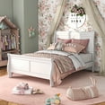 thumbnail image 2 of Furniture of America Toni Transitional Solid Wood Panel Twin Bed in White, 2 of 5