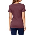 thumbnail image 5 of Noric Women V Neck Short Sleeve Maternity Nursing T-Shirt Side Ruched Slim Fit Pregnancy Soft Casual Pullover Top, 5 of 9
